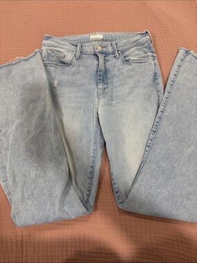 MOTHER Light Blue Straight-Leg Jeans